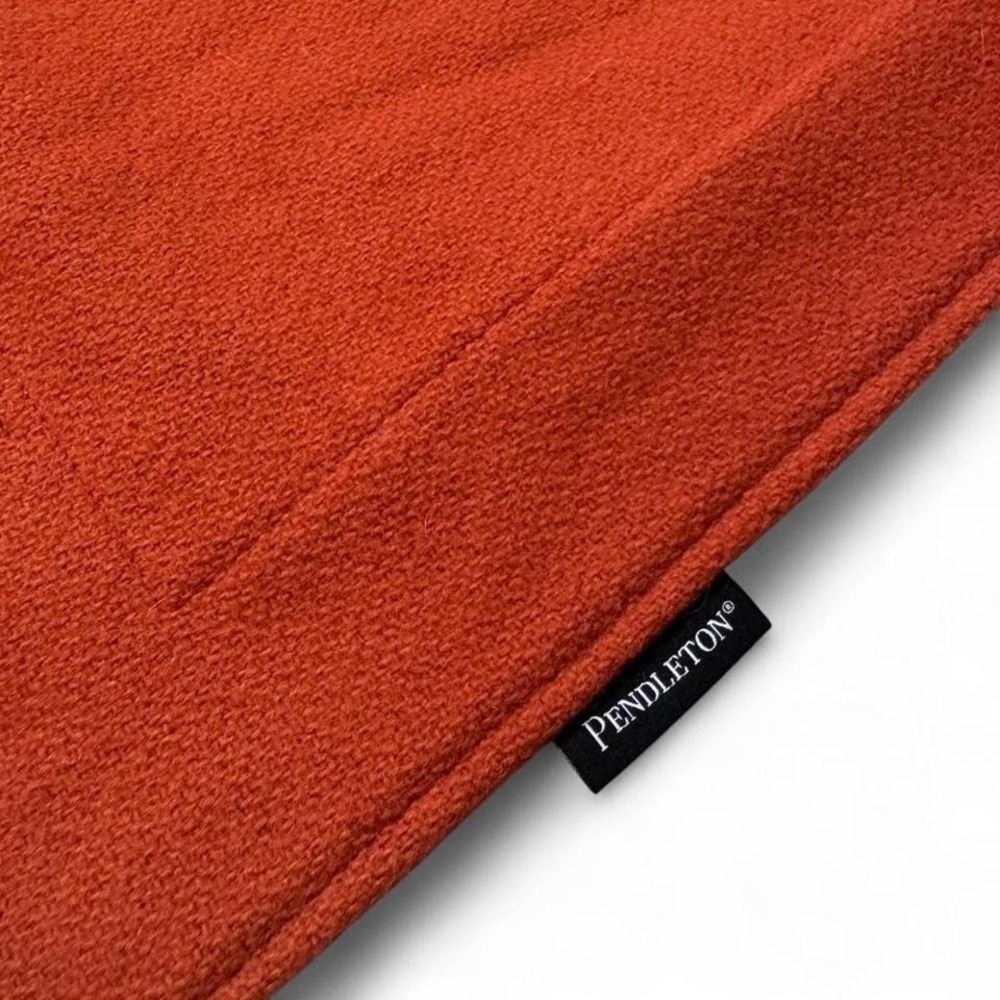 Pendleton orange‎ wool pillow sham standard size envelope back 23"x 29" - Picture 2 of 8